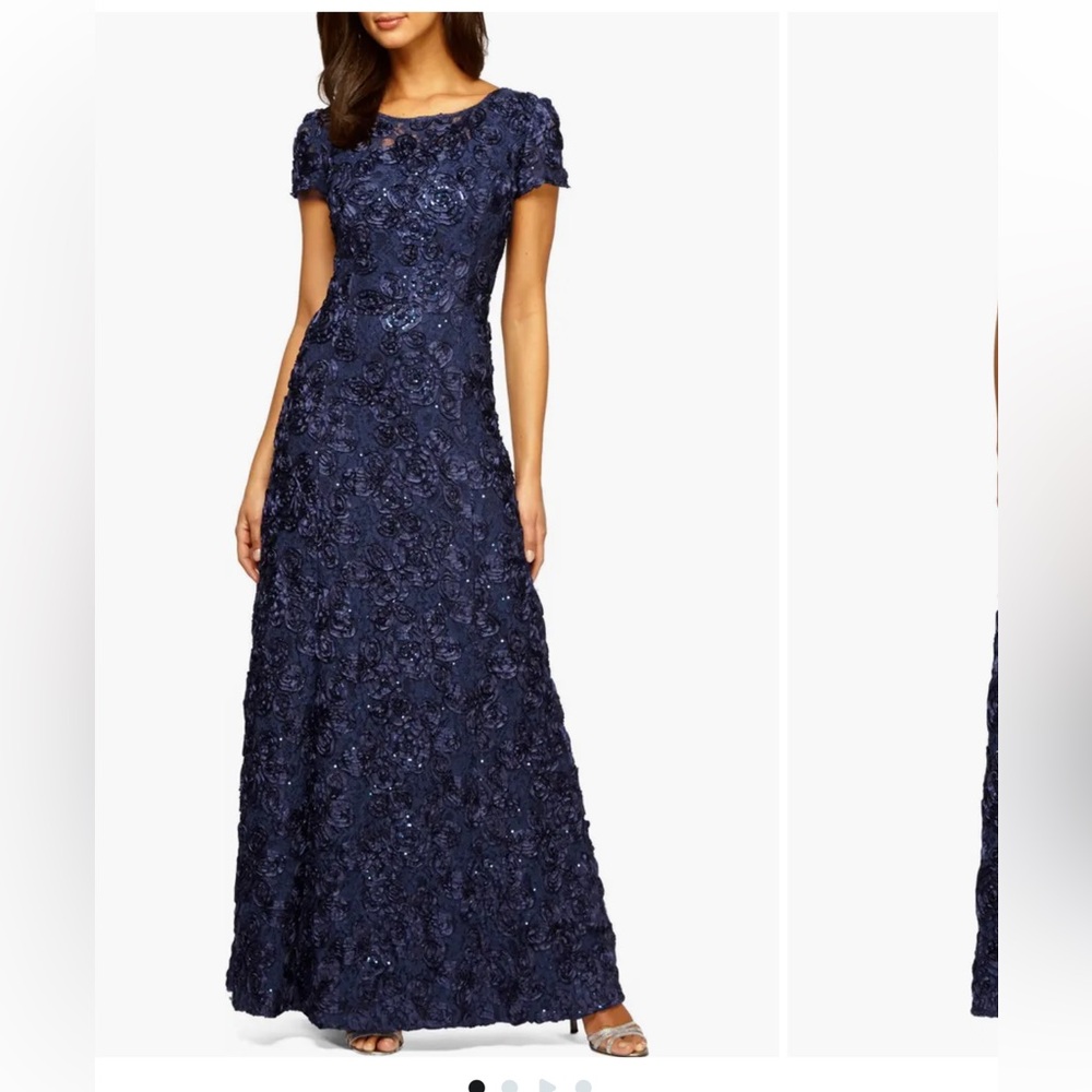 Alex Evenings Embellished Lace A-Line Evening Gown